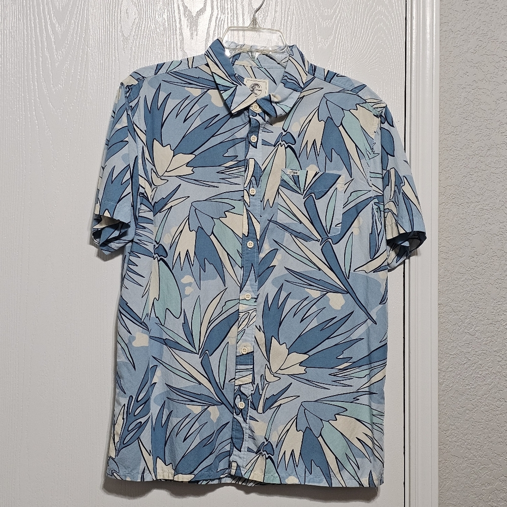 O'Neill Men's Oasis Eco Short Sleeve Blue Botanical Size M